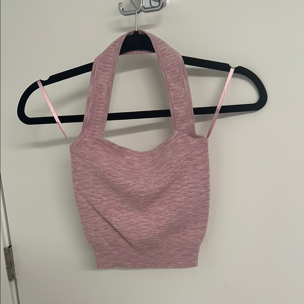 Abercrombie Pink Knit Halter Top